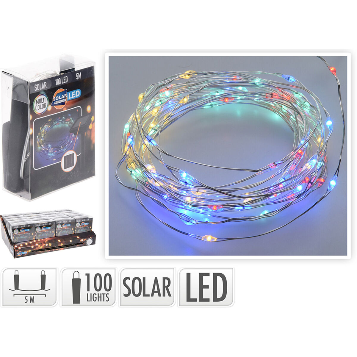 Ghirlandă de lumini LED Lifetime 7 m 2 m Multicolor Solar